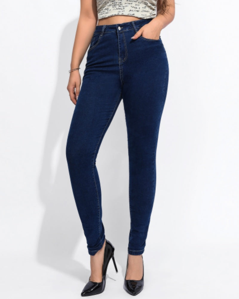 High Waist Slim Fit Skinny Jeans für Damen mit Elastizität