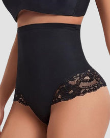 Nahtlose Spitze Bauchkontrolle Shapewear Höschen Hohe Taille Kompressions Tanga Unterwäsche