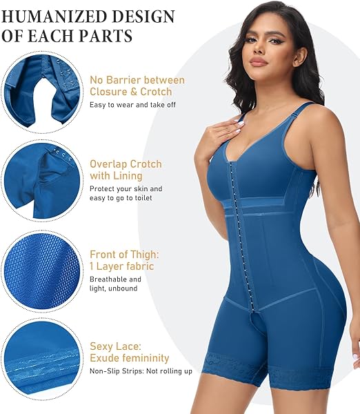 Damen Bauchkontrolle Fajas Colombianas Nach Operationen Ganzkörper Po-Lifter Body Shaper