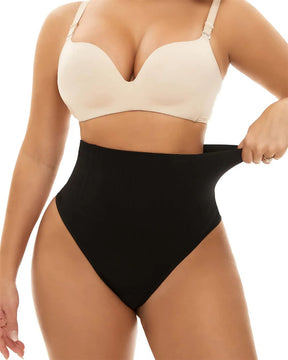 Damen Hoher Taille Streifen Shapewear Höschen Po-Lift Formender Tanga