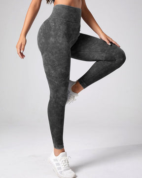 Nahtlose Yogahose mit Hoher Taille und Pfirsichfarbener Fitnesshose zum Anheben der Hüfte