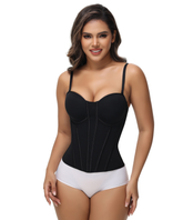 Damen Sexy Fischgräten Push-Up Bustier Korsett Tops Mit Schnallenrücken