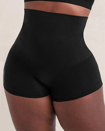 Damen Hoher Taille Bauchkontrolle Rückenglättung Figurformende Boyshorts