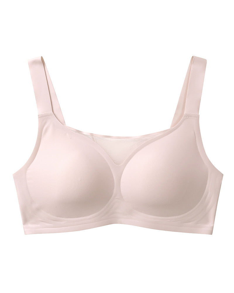 Damen Glatte Minimizer BH Dünner Bügellos Weicher Stützung Bralette