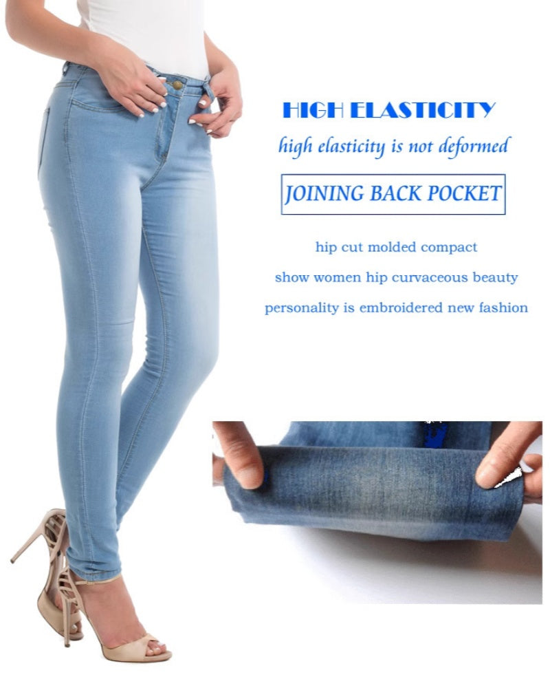 Sexy High Waist Stretch Skinny Jeans für Kurvige Frauen