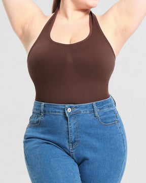 Figurformender Neckholder Tanga Bodysuit