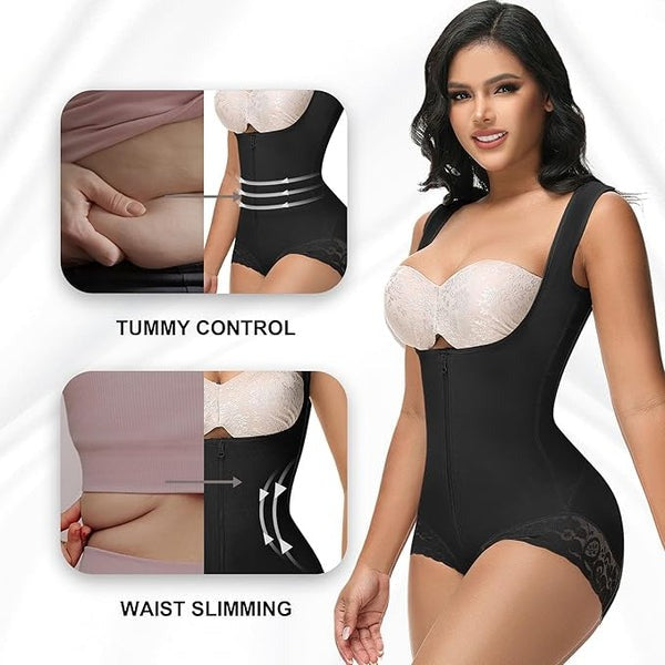 Shapshe® Leopard High Compression Fajas Colombianas Offene Brust Bauchkontrolle Body Shaper (Vorverkauf)