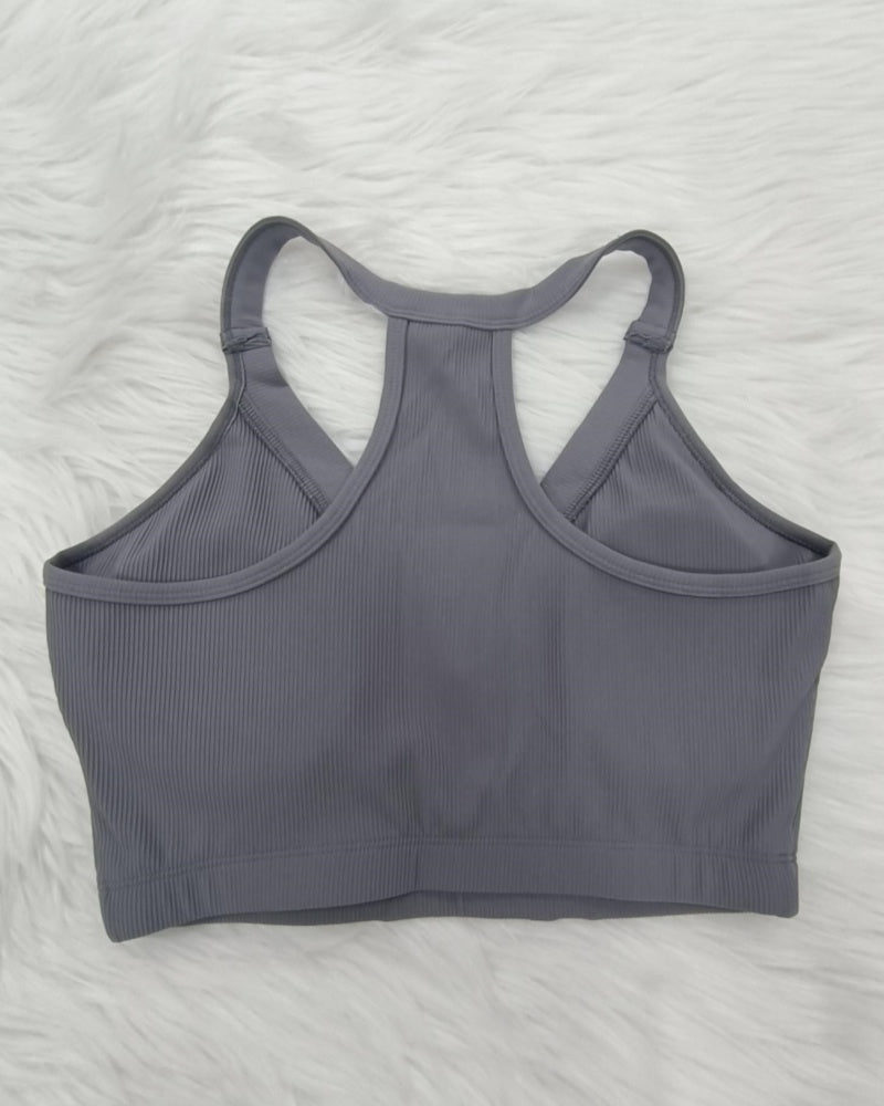 Neckholder BH mit Tiefem V Ausschnitt und Atmungsaktivem Strick BH mit Knöpfen vorne