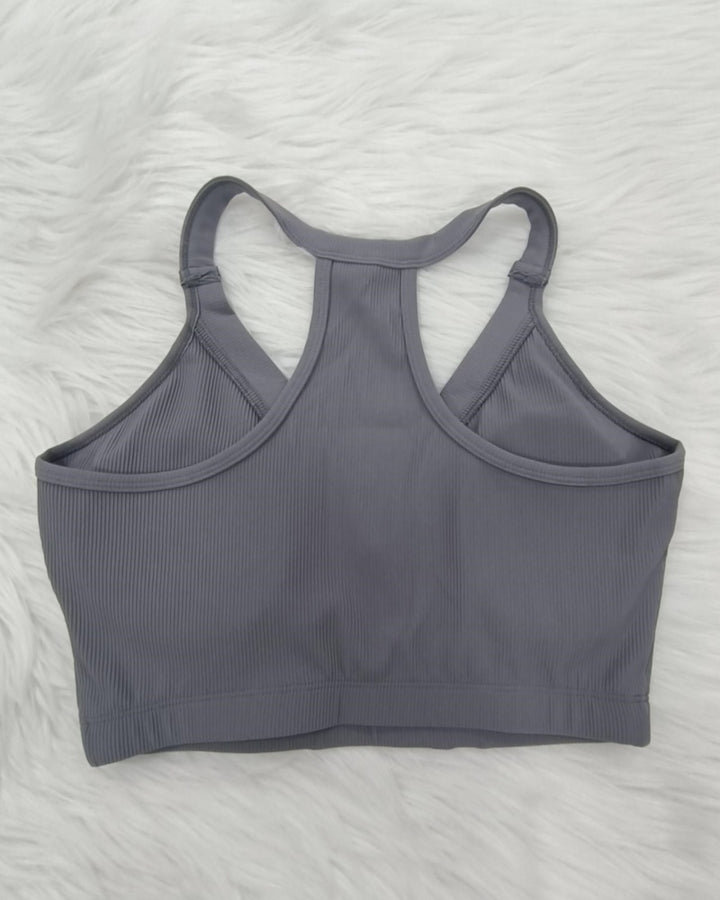 Neckholder BH mit Tiefem V Ausschnitt und Atmungsaktivem Strick BH mit Knöpfen vorne