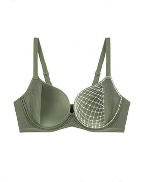 Damen Glatter Spurloser Bügel BH Verstellbarer Dünner Anti-Durchhang Minimizer Bralette