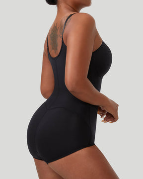 Damen Solide Reißverschluss Naht Shapewear Ärmelloses Bauchweg Formendes Cami Top Fajas