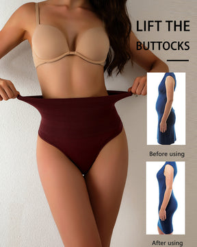 Hoher Taille Sexy Dreieck Tanga Slip Bauchkontrolle Shapewear Höschen