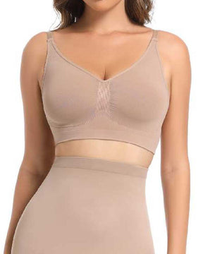 Damen Nahtlos Push-Up Bequemer Herz-Ausschnitt Body Shaper BH