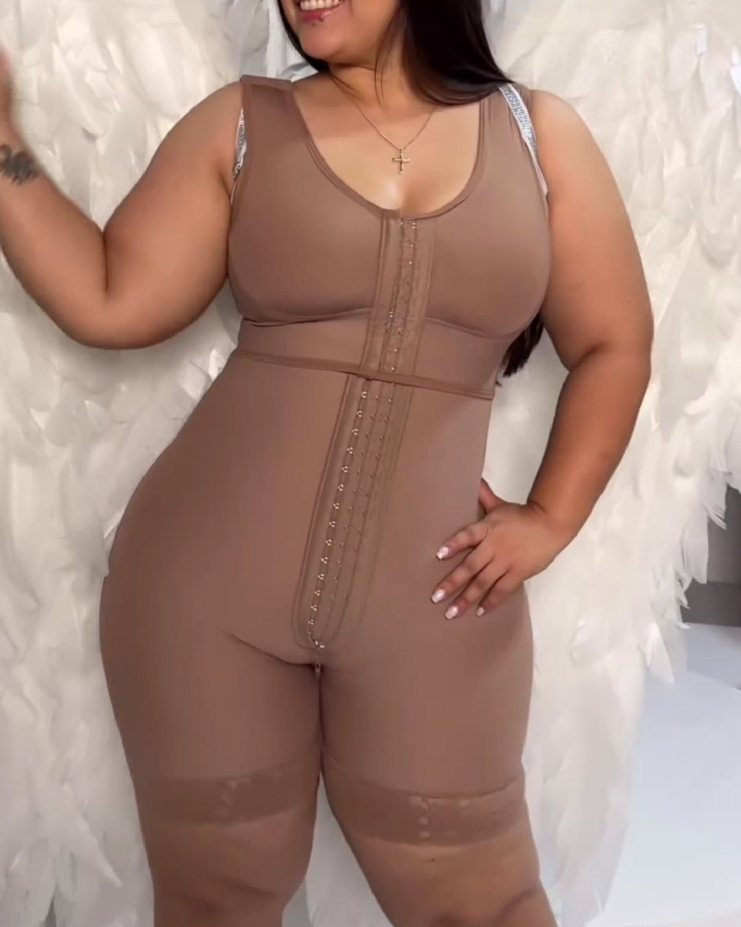 Fajas Colombianas Stufe 2 Unsichtbare Bauchweg Reißverschluss Schritt Shapewear Mit BH