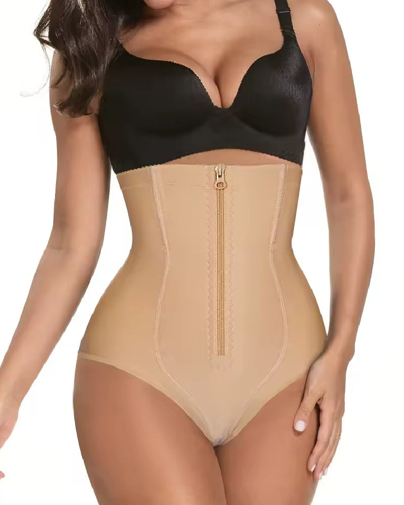 Damen Bauchkontrolle Schlanke Glatte Shapewear Höschen Hoher Taille Hüftformer Miederslip