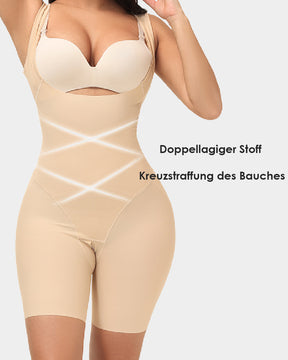 Damen Nahtlose Doppelte Bauchweg Elastische Fajas Offene Brust Postpartale Shapewear Body