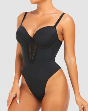 Rückenfreier Push Up BH Taille Abnehmen Po-Lifter Tanga Shapewear Bodysuit