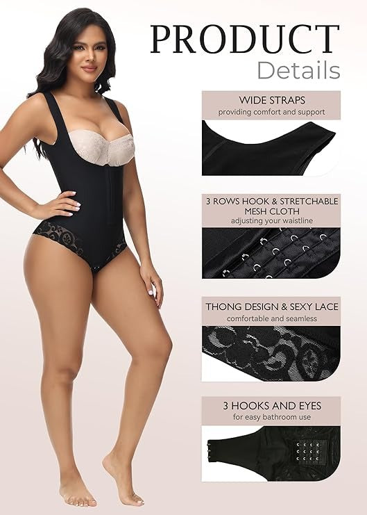 Body Shaper Schlankheits-Bauchkontrolle Fajas offene Brust-Shapewear