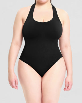 Figurformender Neckholder Tanga Bodysuit