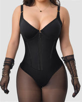 Eingebauter Taillentrainer Bauchweg Bodysuit Sexy Tanga Body Shaper(Vorverkauf)