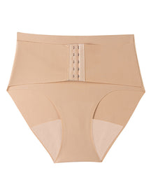 Damen Mittlerer Taille Nahtlose Bauchweg Shapewear Slips Unterwäsche Mit Hakengürtel