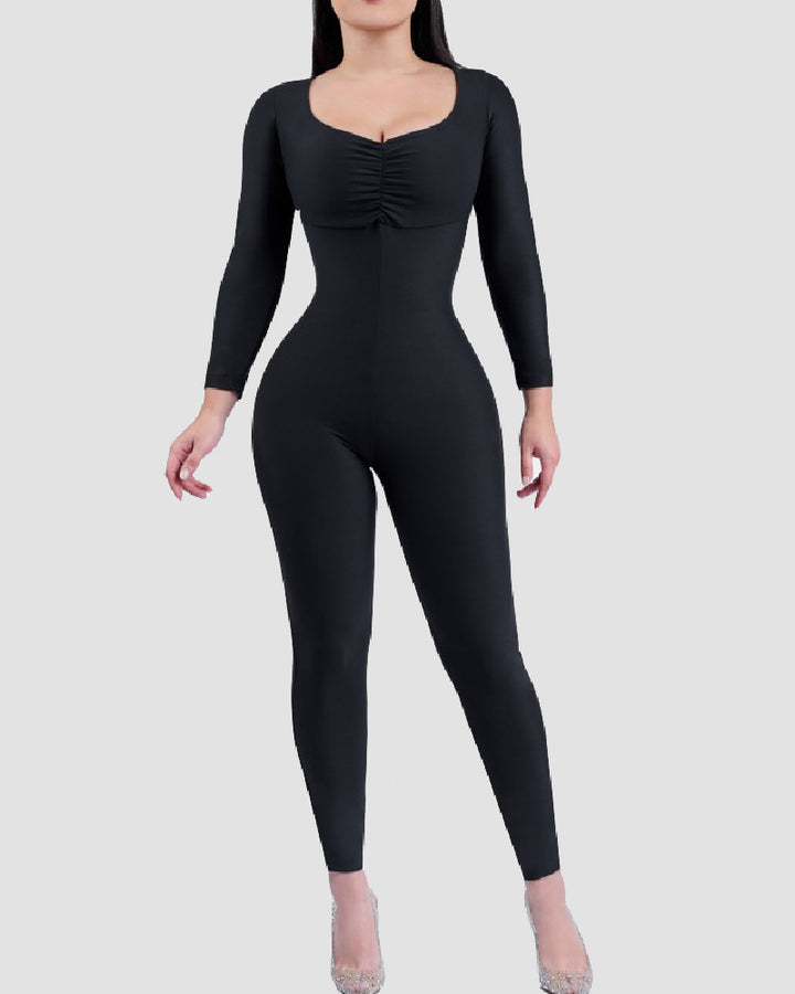 Shapshe® Nahtloser Ganzkörper Body Hohe Kompression Butterweich Eingebaute Netzhaken Shapewear