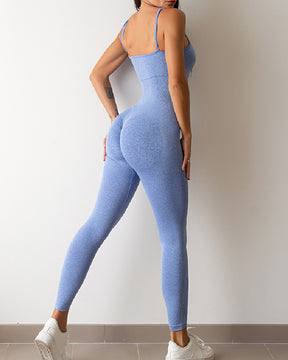 Damen Sexy Unitard Einteiler Overall Bauchkontrolle Ärmellos Jumpsuit