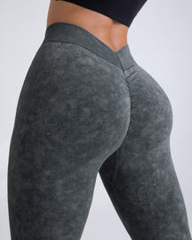 Pfirsichfarbene Hüfthebende Nahtlose Yogahose für Damen Elastische Fitnesshose mit Hoher Taille