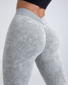 Pfirsichfarbene Hüfthebende Nahtlose Yogahose für Damen Elastische Fitnesshose mit Hoher Taille