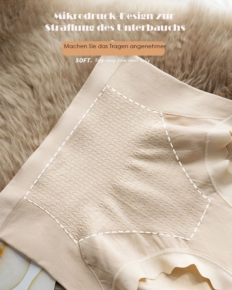 Damen hoher Taille Antibakteriell im Schritt Slips Stretch Vollständiger Abdeckung Unterwäsche
