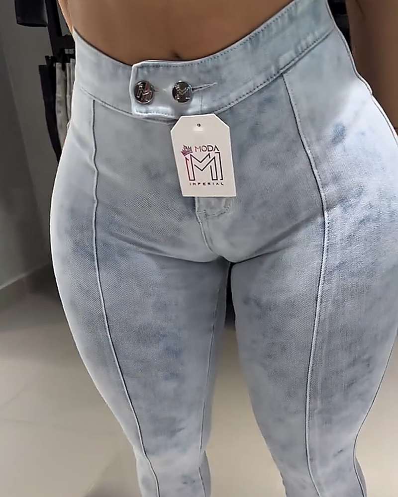 Sexy Jeans für Damen Hohe Taille Bauchkontrolle Hüftlifting (Vorverkauf)