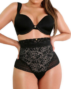 Damen Spitzen Hoher Taille Dreifacher Bauchkontrolle Shaper Höschen Unterwäsche (Vorverkauf)