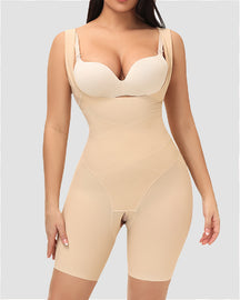 Damen Nahtlose Doppelte Bauchweg Elastische Fajas Offene Brust Postpartale Shapewear Body