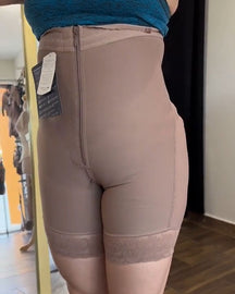 Damen Unsichtbare Trägerlose Shapewear Shorts Fajas Hohe Taille Reißverschluss Shorts