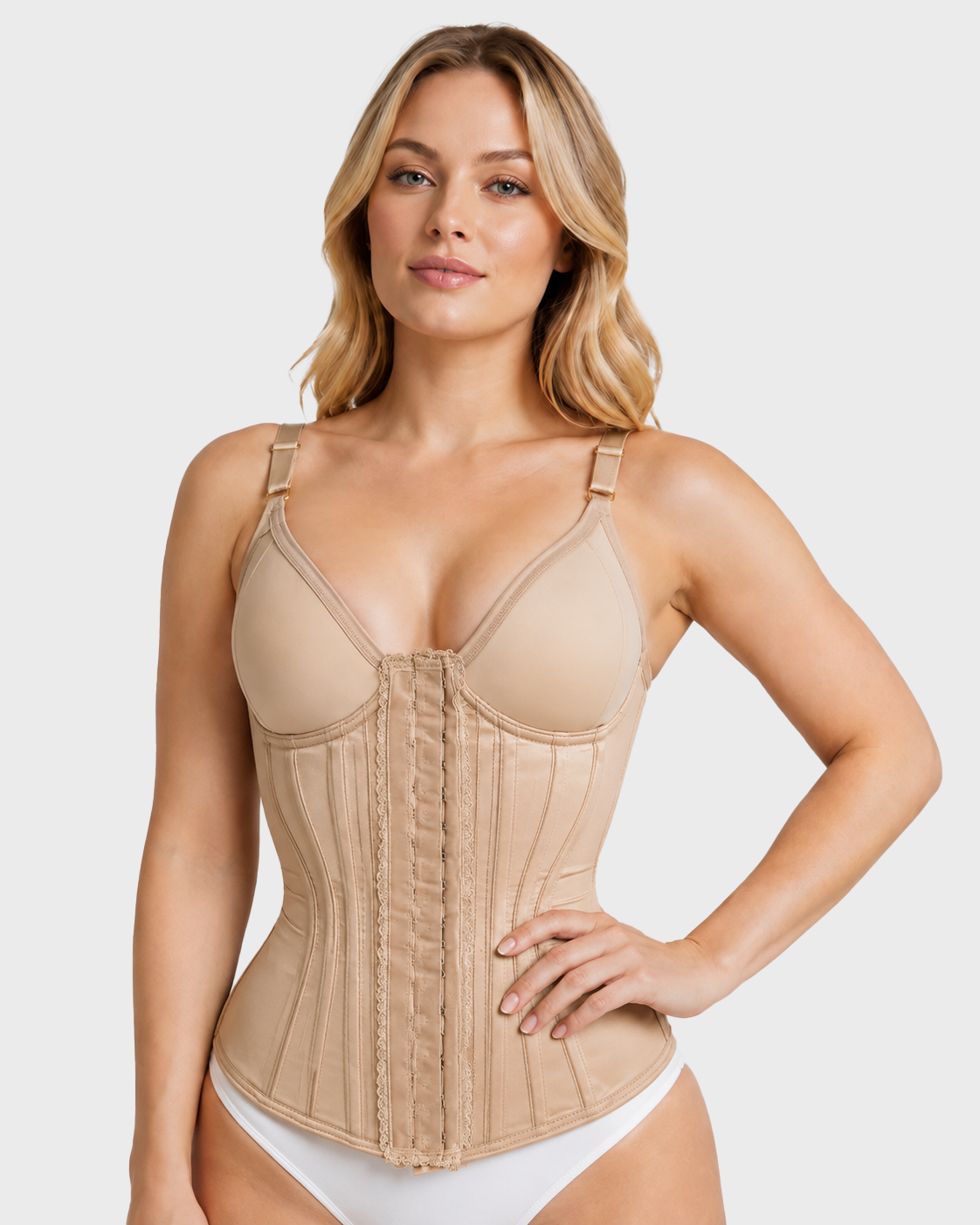 Shapshe® Fajas Colombianas Underwire Waist Trainer with Padded Bra, image 1