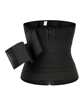 Abnehmbarer Riemen Reißverschluss Sport Taillentrainer Shapewear Wickel Gürtel