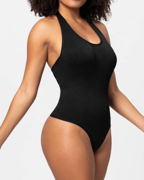 Figurformender Neckholder Tanga Bodysuit