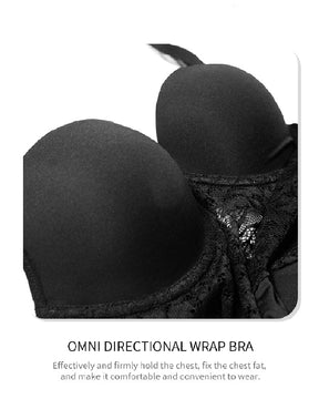 Rückenfreie Push-Up BH Spitze Bauchweg Offenem Schritt Shapewear Mit Abnehmbaren Po-Polstern