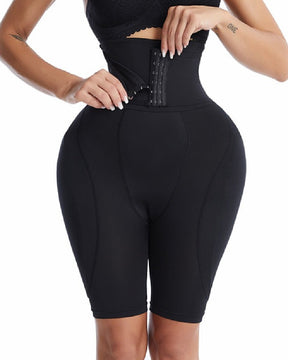 Sanduhr Schnallenverschluss Taillenmieder BBL Shapewear Shorts Mit Schwammpolstern