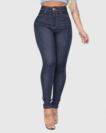 Skinny Jeans High Waist mit Doppelnähten