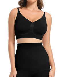 Damen Nahtlos Push-Up Bequemer Herz-Ausschnitt Body Shaper BH