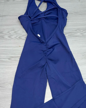 Damen Jumpsuit mit Schöner Rückseite ärmellos Elastischer Strumpfhose