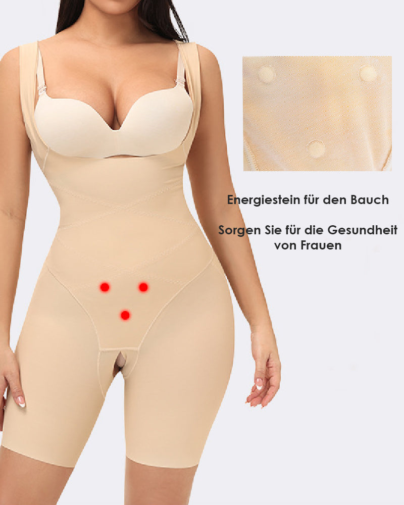 Damen Nahtlose Doppelte Bauchweg Elastische Fajas Offene Brust Postpartale Shapewear Body