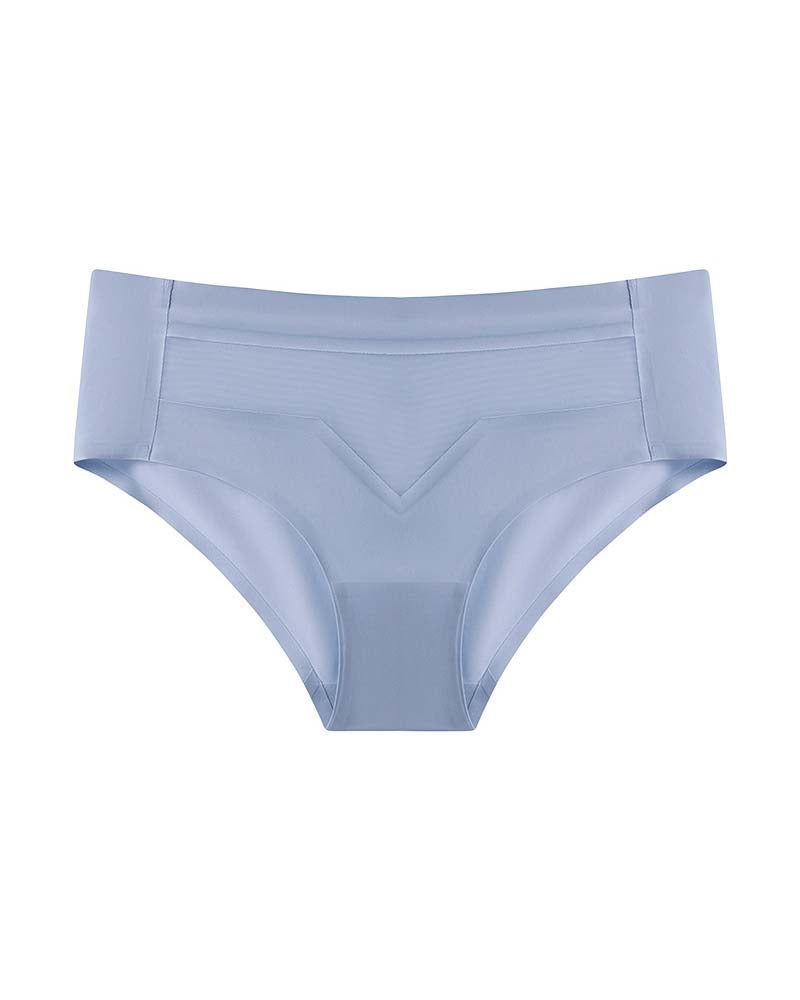 Damen Mittlerer Taille Eisseide Unsichtbar Slip Atmungsaktiv Netz Unterwäsche