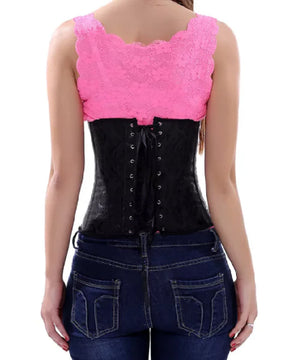 Vintage Schnürung Unterbrust Korsett Bauchweg Schnürung Trägerlos Große Größen Bustier