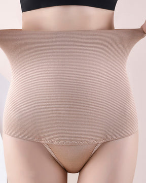 Hoher Taille Nahtloser Shaping Tanga Atmungsaktiv Bauchweg Shapewear Unterwäsche