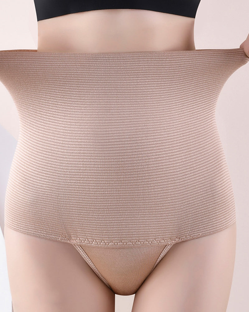 Hoher Taille Nahtloser Shaping Tanga Atmungsaktiv Bauchweg Shapewear Unterwäsche