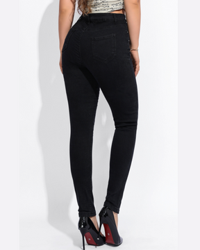 High Waist Slim Fit Skinny Jeans für Damen mit Elastizität