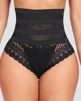 Damen Spitzenspleiß Hohl Hoher Taille Shapewear Höschen Figurformender Tanga