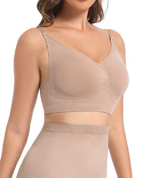 Damen Nahtlos Push-Up Bequemer Herz-Ausschnitt Body Shaper BH